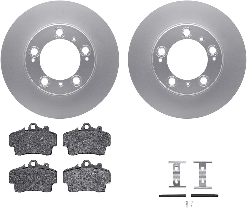 Front Geospec Brake Rotors with 5000 Advanced Brake Pads Includes Hardware 4512-02036