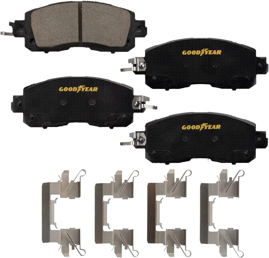 GYD1650 Premium Ceramic Automotive Front Disc Brake Pads Set Vehicle Replacement Part for Nissan Altima 2013-2019 and Leaf 2015-2019
