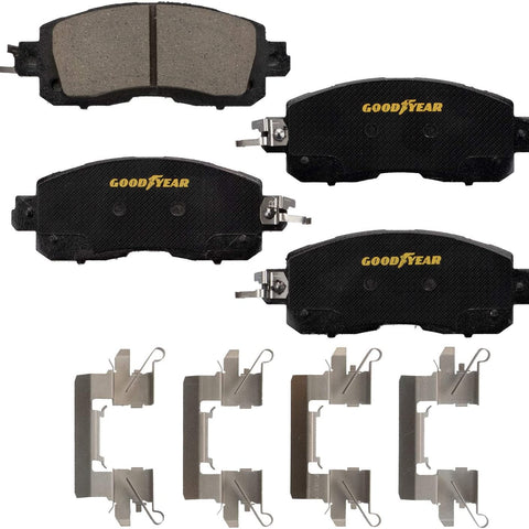 GYD1650 Premium Ceramic Automotive Front Disc Brake Pads Set Vehicle Replacement Part for Nissan Altima 2013-2019 and Leaf 2015-2019