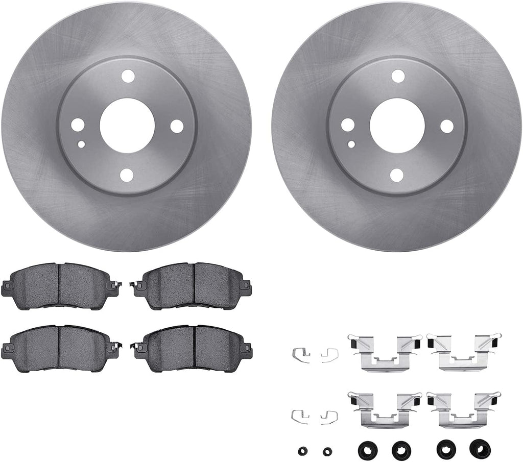 Front Brake Rotors with 5000 Advanced Brake Pads Includes Hardware 6512-91020