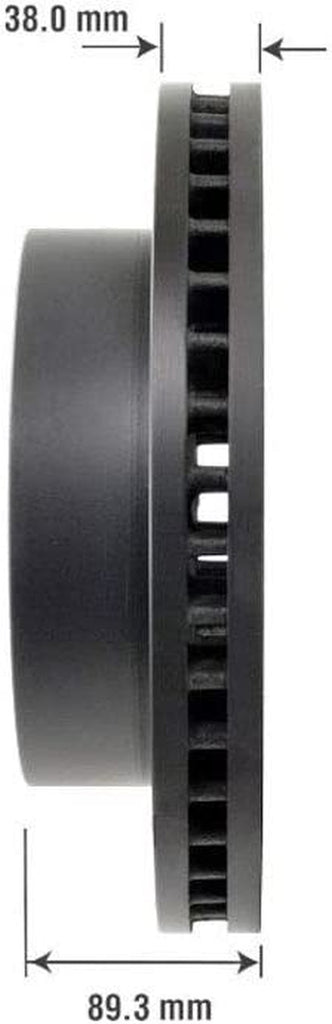 GYD784 Automotive Carbon Ceramic Truck and SUV Front Brake Pads and 2144036GY Antiox Automotive Vehicle Vented Front Brake Rotor (2 Pack)