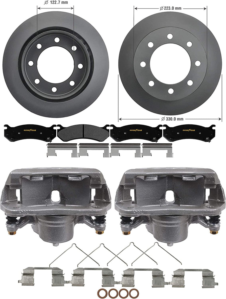 Front Brake Kit Calipers Rotors Ceramic Pads for Honda Accord Acura ILX & More