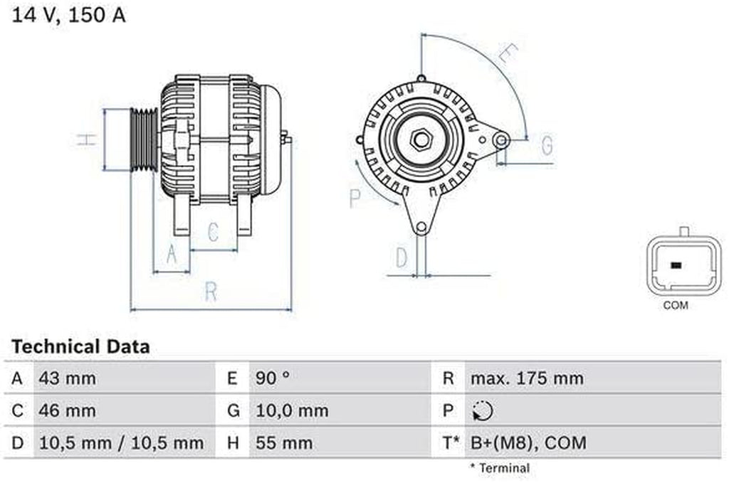 0 986 082 240 Alternator
