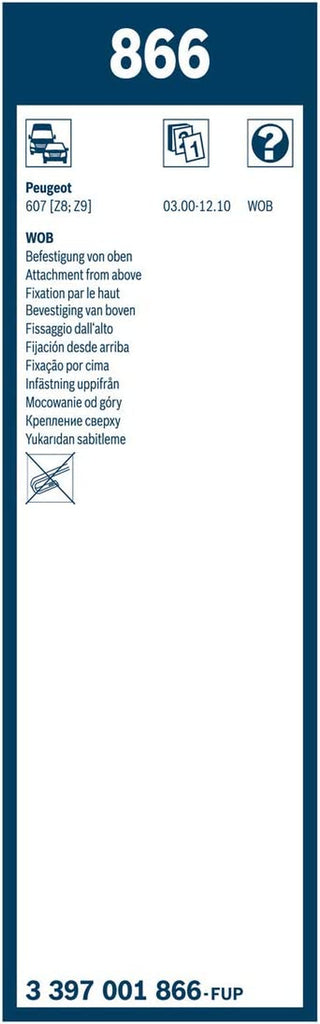 3 397 001 866 Super plus Specific Wiper Blades, 650/530Mm