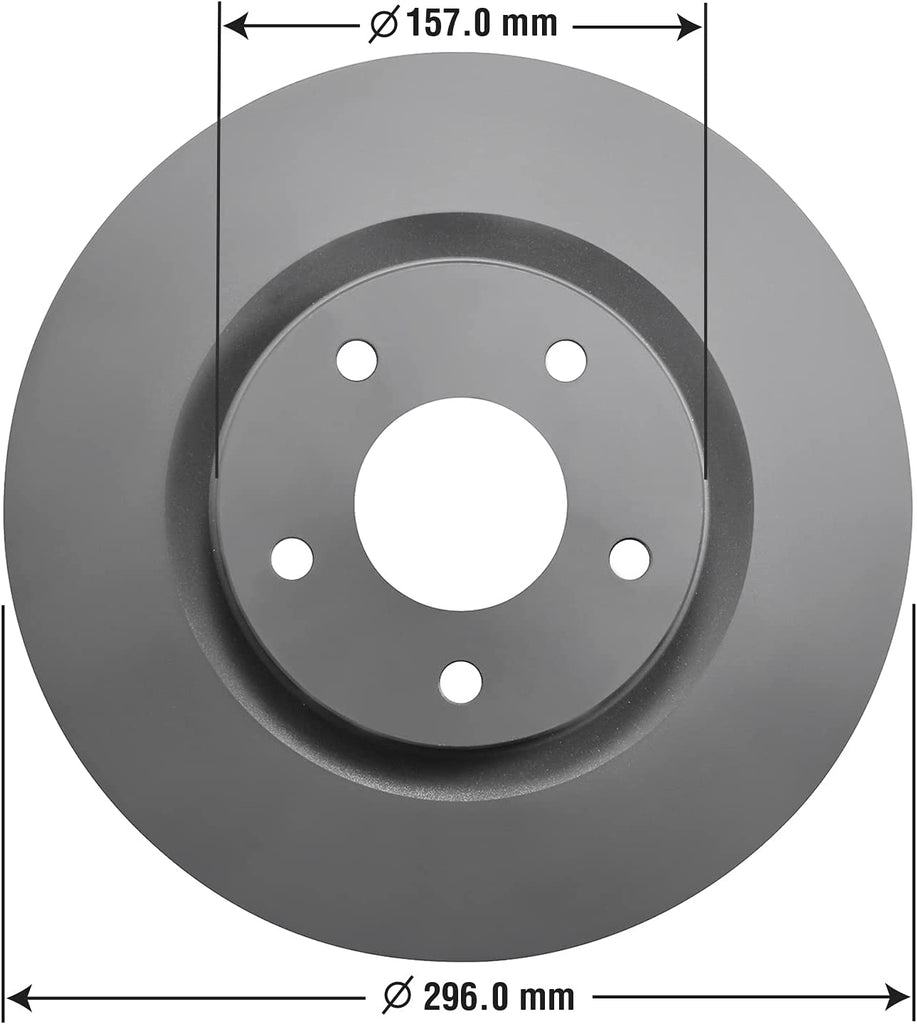Front Brake Rotors Ceramic Pads for 2008-13 Nissan Rogue 2014-15 Rogue Select
