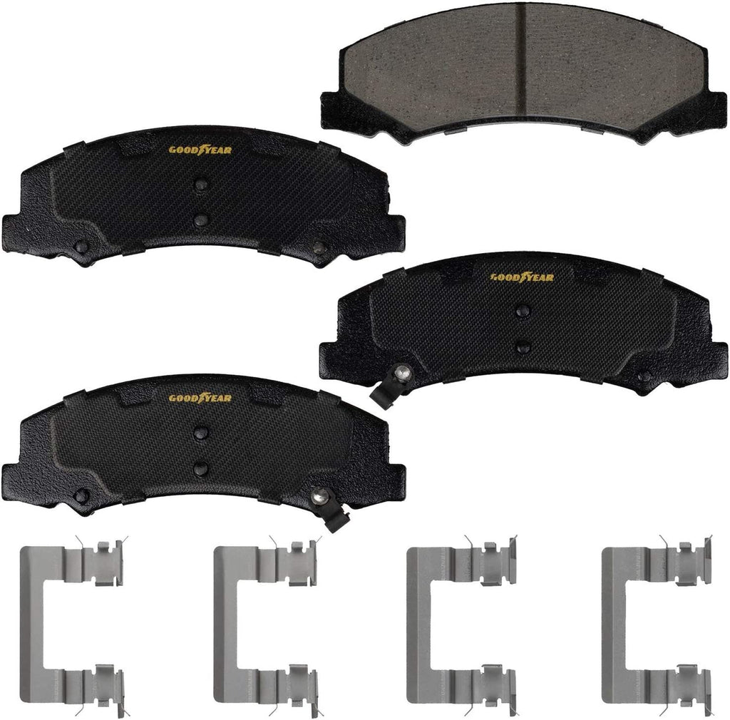GYD1159 Ceramic Automotive Front Disc Brake Pads Set Vehicle Replacement Part for Buick Allure, Lucerne, Cadillac DTS, Impala & More