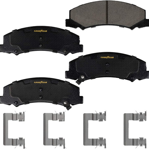 GYD1159 Ceramic Automotive Front Disc Brake Pads Set Vehicle Replacement Part for Buick Allure, Lucerne, Cadillac DTS, Impala & More