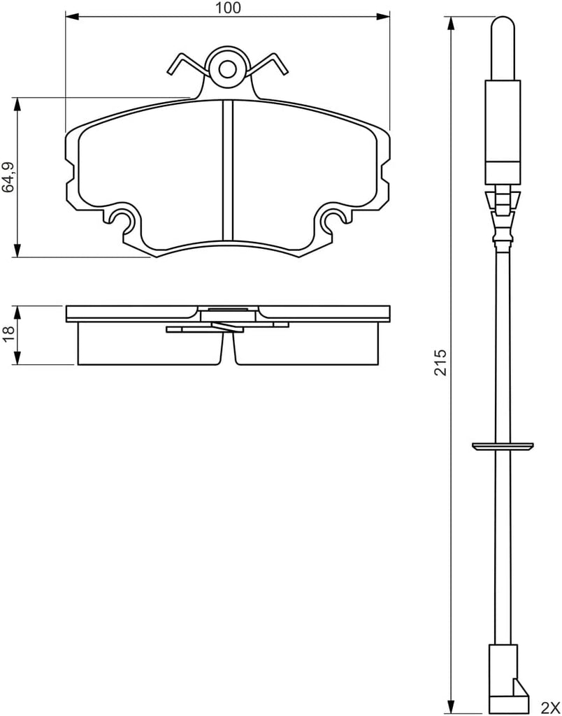 BOSCH BRAKE PAD SET - 0986495212