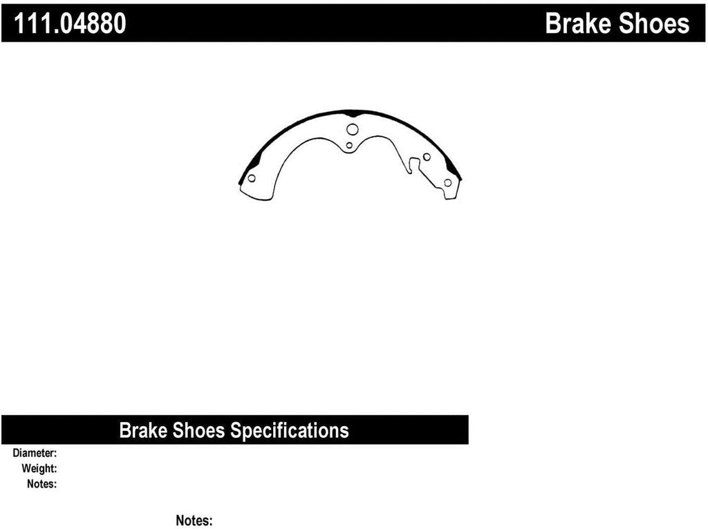 Centric 111.04880 Centric Brake Shoes