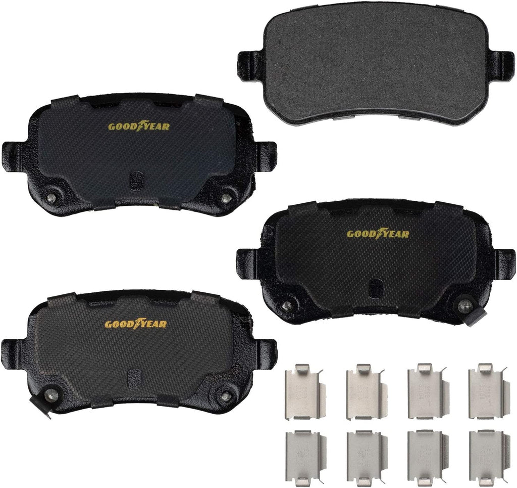 GYD1326 Truck and SUV Carbon Ceramic Rear Disc Brake Pads Replacement Part for Chrysler Town & Country, Dodge Grand Caravan, Ram C/V