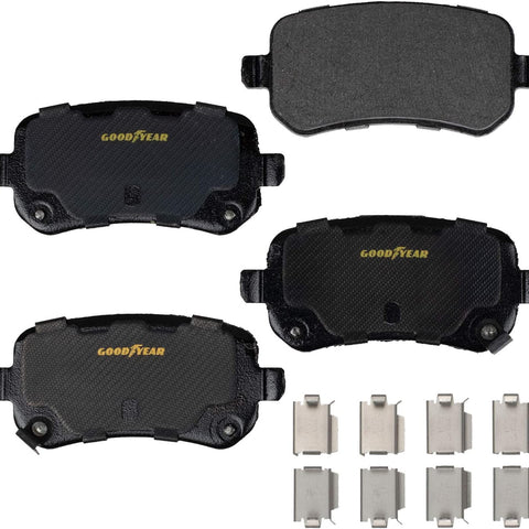 GYD1326 Truck and SUV Carbon Ceramic Rear Disc Brake Pads Replacement Part for Chrysler Town & Country, Dodge Grand Caravan, Ram C/V