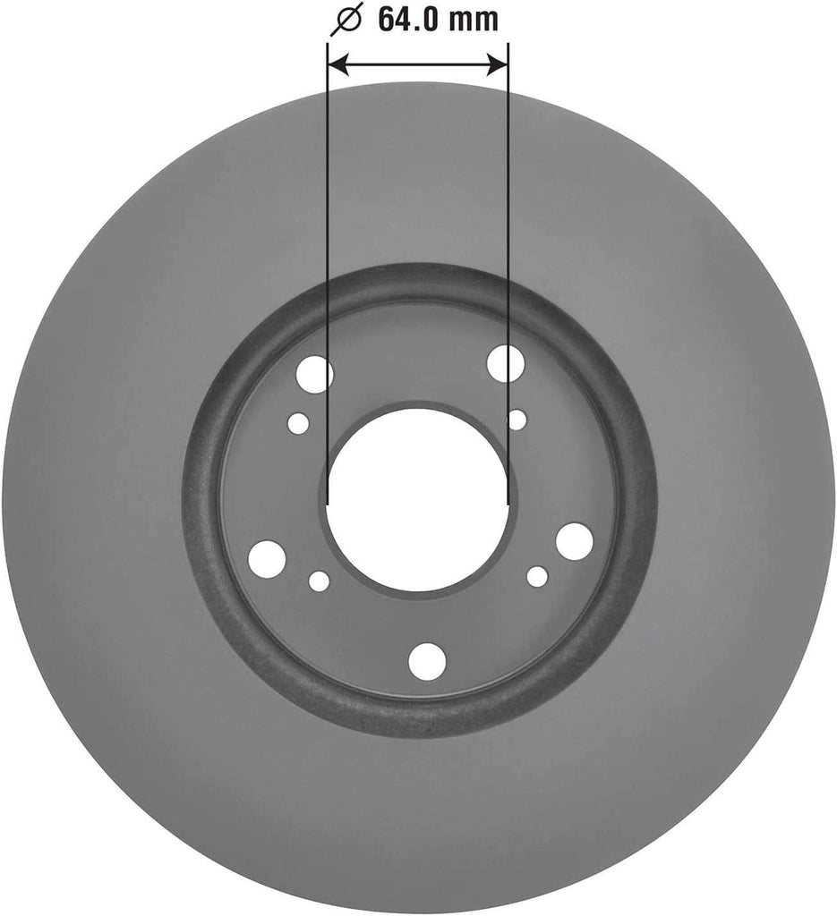 212470GY Premium Antiox Coated Front Brake Rotor Automotive Vehicle Replacement Part for Acura ILX, Honda Accord, Civic, CRV, Element