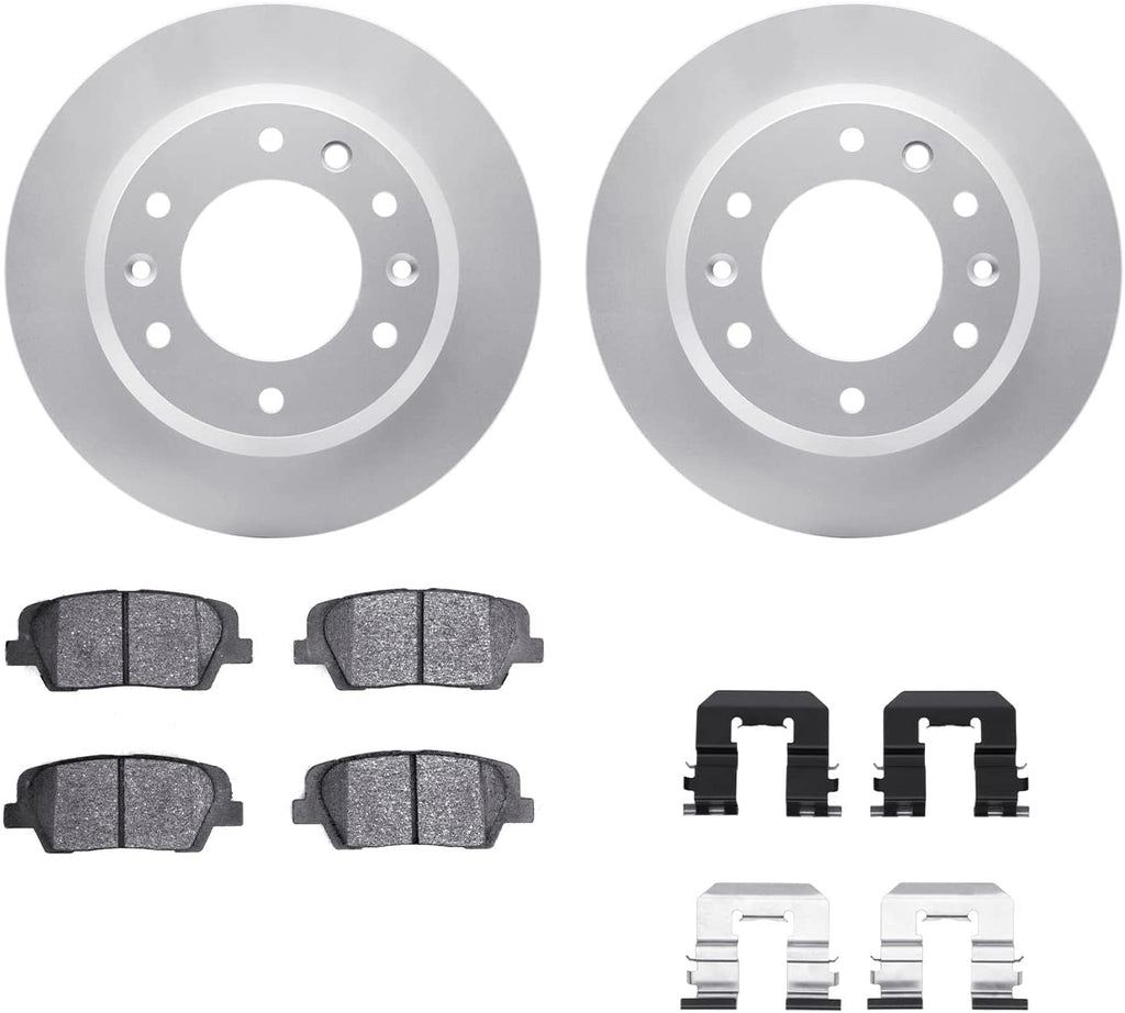 Rear Geospec Brake Rotors with 5000 Advanced Brake Pads Includes Hardware 4512-21065