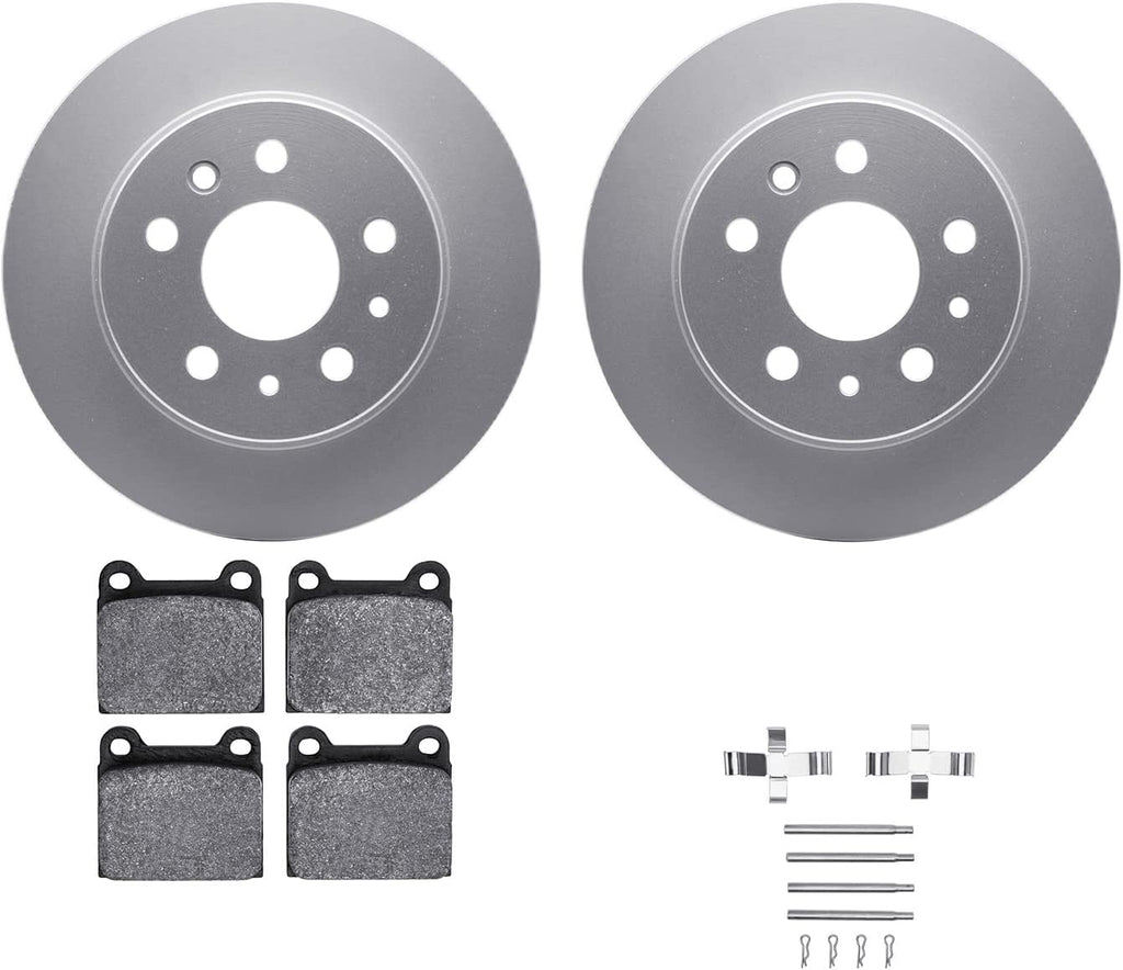 Rear Geospec Brake Rotors with 5000 Advanced Brake Pads Includes Hardware 4512-63118