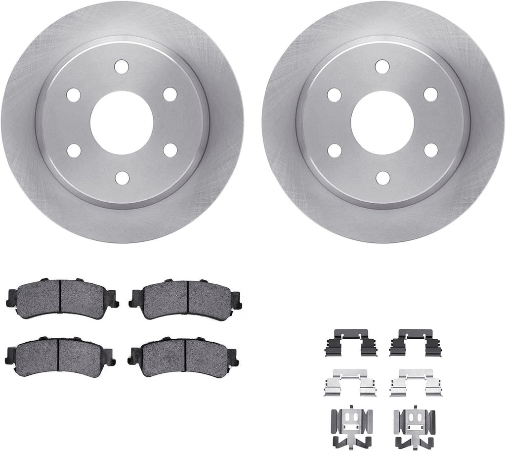 Rear Brake Rotors with Ultimate Duty Performance Brake Pads Includes Hardware 6412-48068