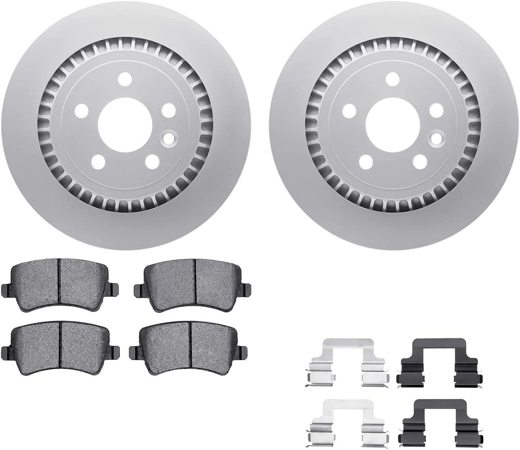 Rear Geospec Brake Rotors with 5000 Advanced Brake Pads Includes Hardware 4512-27103