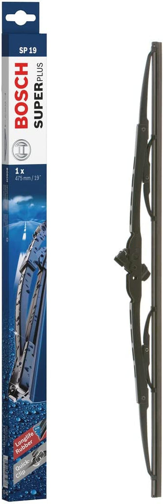 Bosch Wiper Blade Super plus SP19, Length: 475Mm − Single Front Wiper Blade
