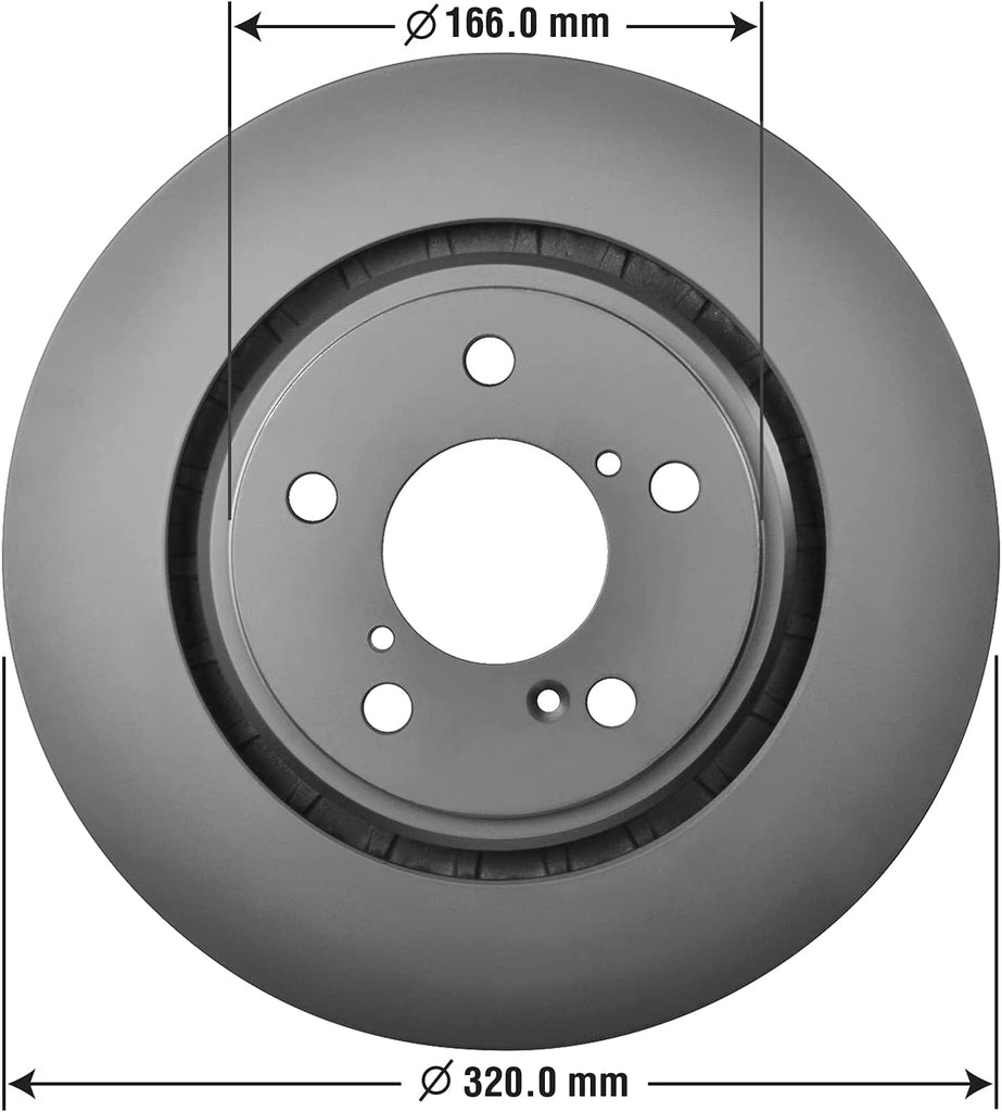 Front Brake Rotors & Carbon-Ceramic Pads Kit for Acura MDX Honda Pilot Ridgeline