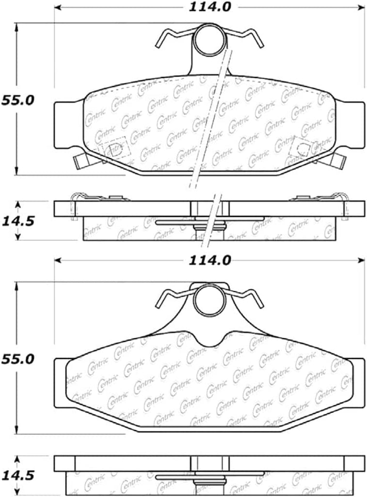 Parts 102.02950 102 Series Semi Metallic Standard Brake Pad