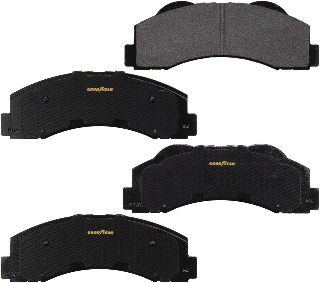 GYD1414 Premium Carbon Ceramic Auto Front Disc Brake Pads Replacement Parts for Ford Expedition, F-150, Lobo, Lincoln Mark, Navigator