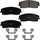 Brakes GYD1056 Ceramic Automotive Front Disc Brake Pads Set Vehicle Replacement Part for Chrysler 300, Dodge Challenger, Charger, and More