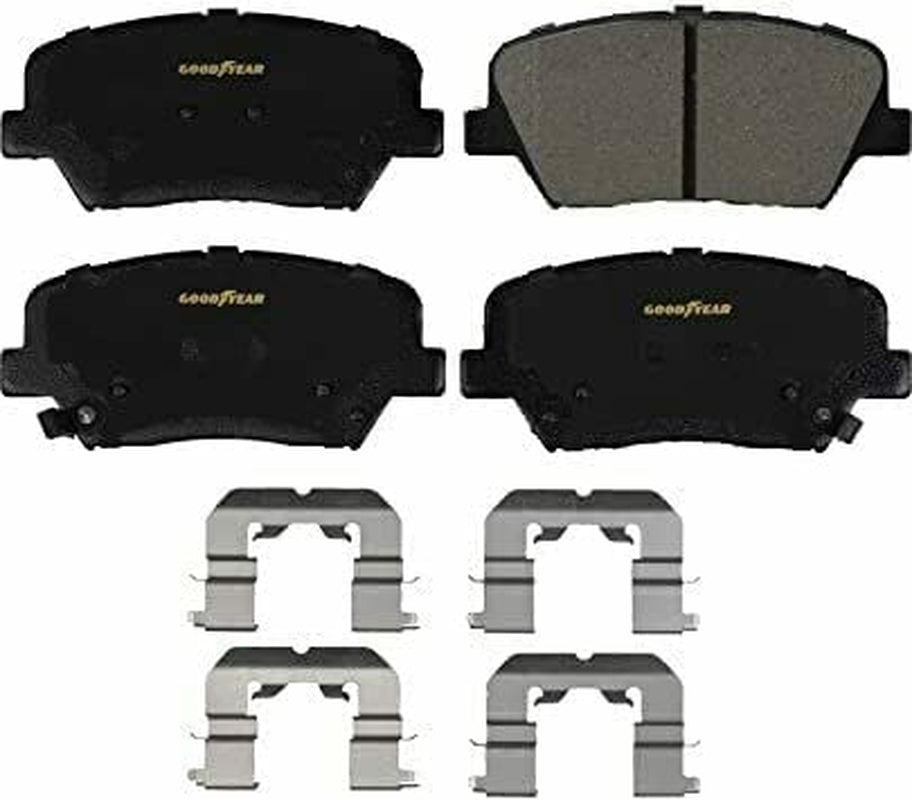 Front Brake Rotors Ceramic Pads Kit for 11-12 Hyundai Elantra Goodyear PRK3620F