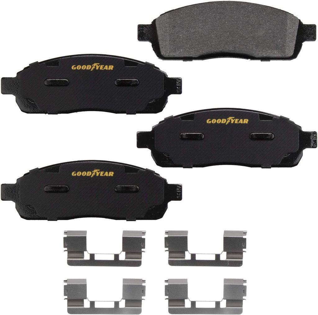 Vehicle Front Brake Bundle with Automotive Carbon Ceramic Truck and SUV Front Brake Pads and Antiox Automotive Vehicle Vented Front Brake Rotors