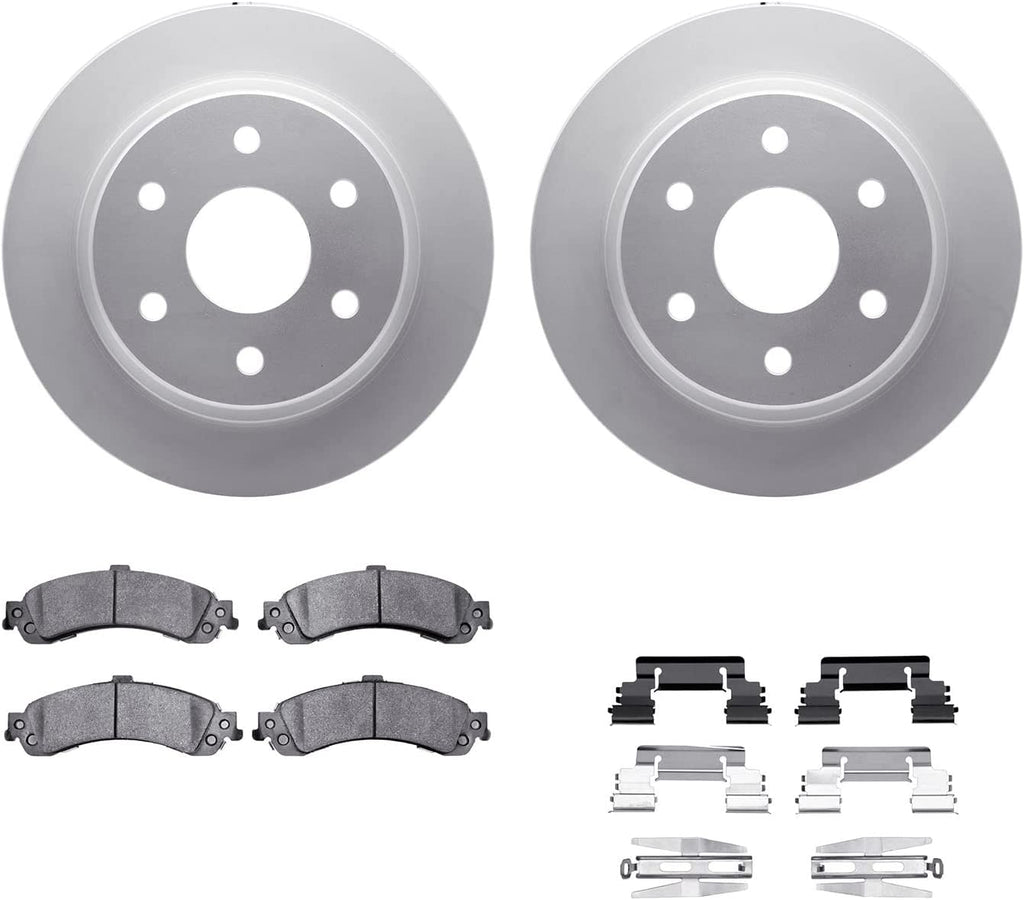 Rear Geospec Brake Rotors with Ultimate Duty Performance Brake Pads Includes Hardware 4412-48018