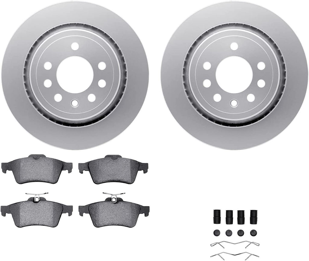 Rear Geospec Brake Rotors with 5000 Advanced Brake Pads Includes Hardware 4512-65046