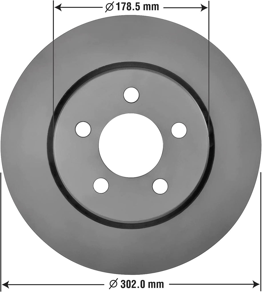 Front Brake Rotors Carbon-Ceramic Pads for 07-12 Dodge Nitro 08-12 Jeep Liberty