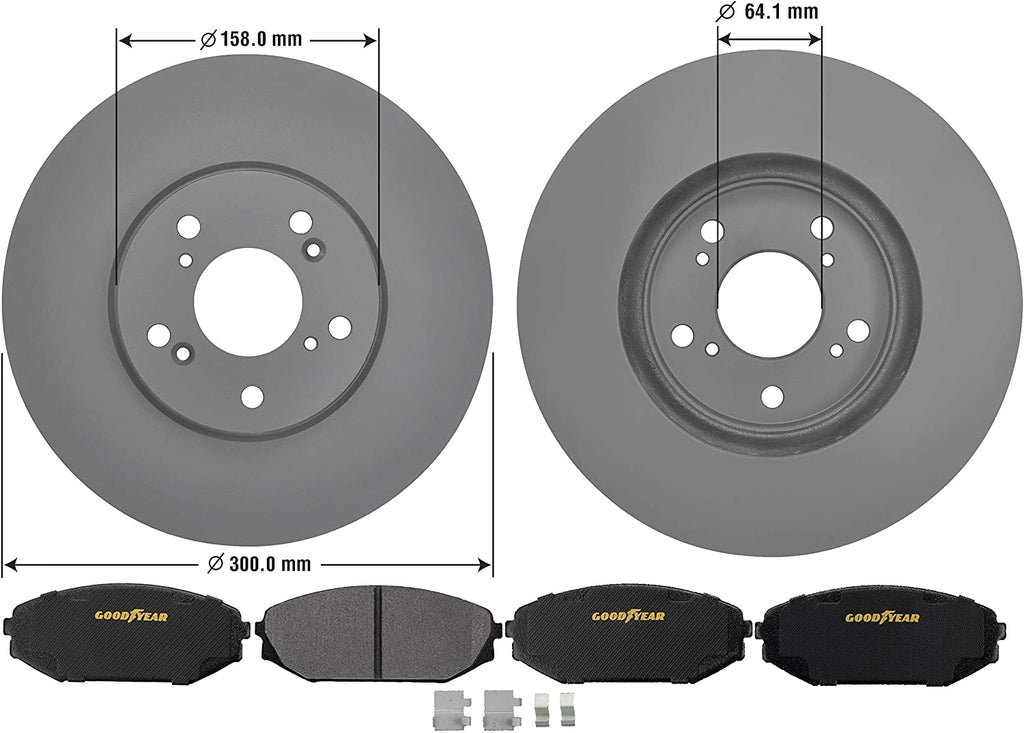 Front Brake Rotors & Ceramic Pads Kit for Honda Odyssey Acura MDX PRK59783TF