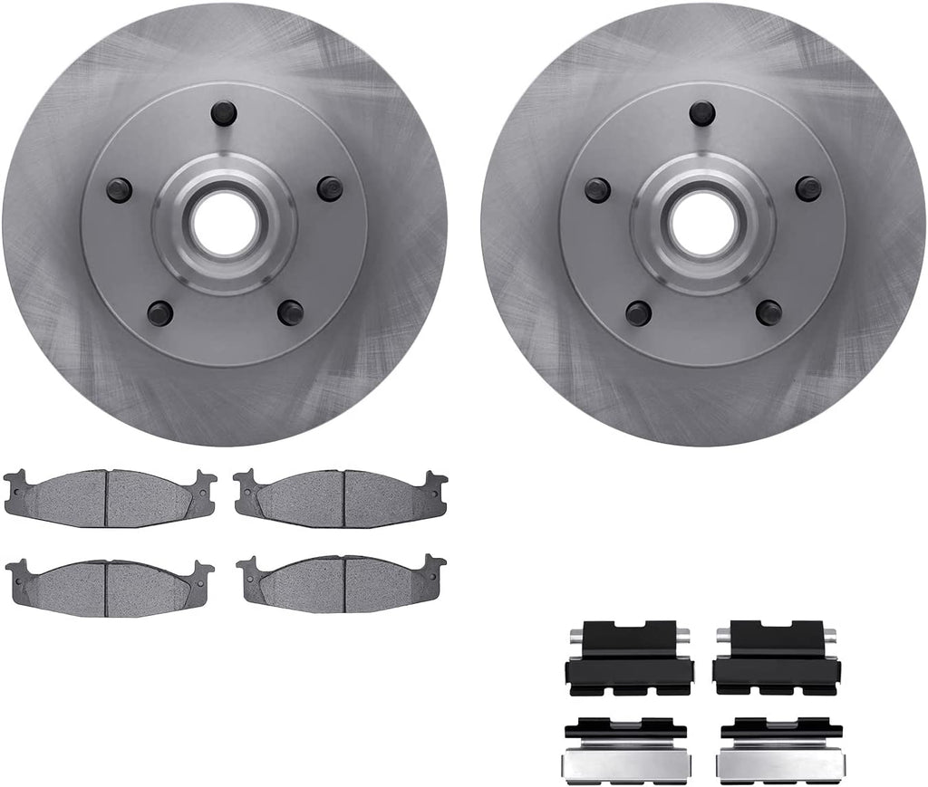 Front Brake Rotors with Heavy Duty Brake Pads Includes Hardware 6212-99327