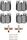 3000 Semi-Metallic Brake Pads and Hardware Kit