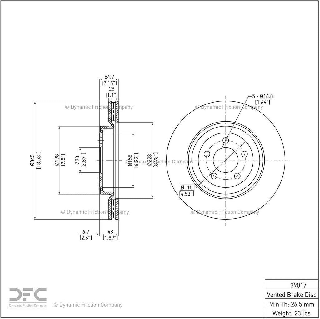 Front  GEOSPEC Coated Brake Rotor 604-39017 (1)