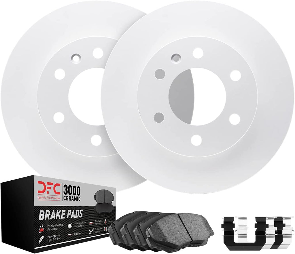 Front Geospec Brake Rotors with 3000 Series Ceramic Brake Pads Includes Hardware 4312-45024