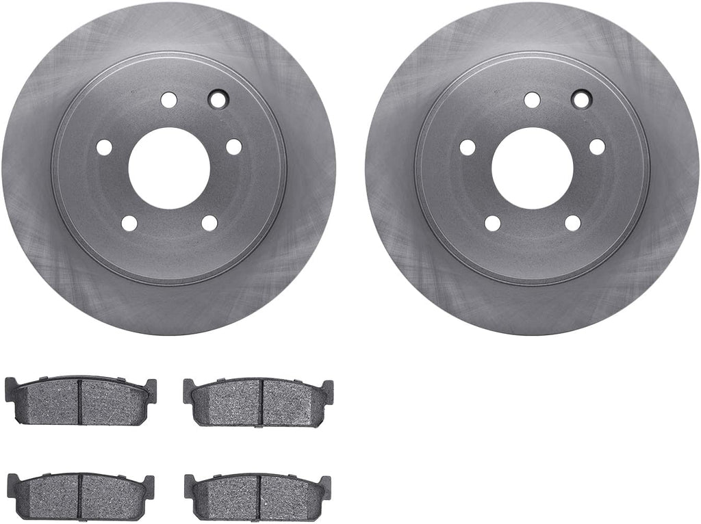 Rear Brake Rotors with 5000 Advanced Brake Pads 6502-68035