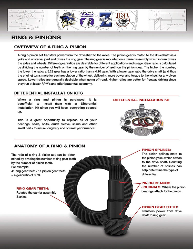 (YG GM9.25-411R) High Performance Ring and Pinion Gear Set for Differential, Gm 9.25 in 4.11 Ratio Reverse Rotation