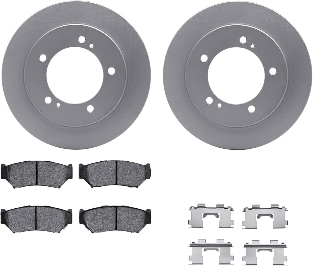 Front Geospec Brake Rotors with 5000 Advanced Brake Pads Includes Hardware 4512-47104