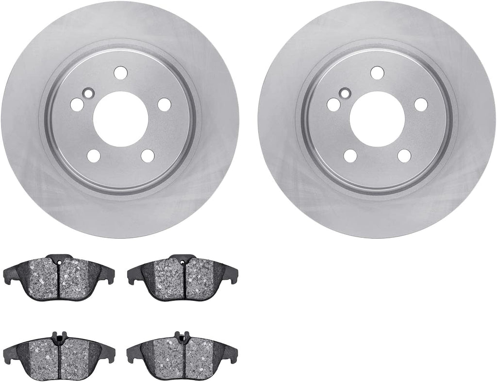 Rear Brake Rotors with 5000 Advanced Brake Pads 6502-63398
