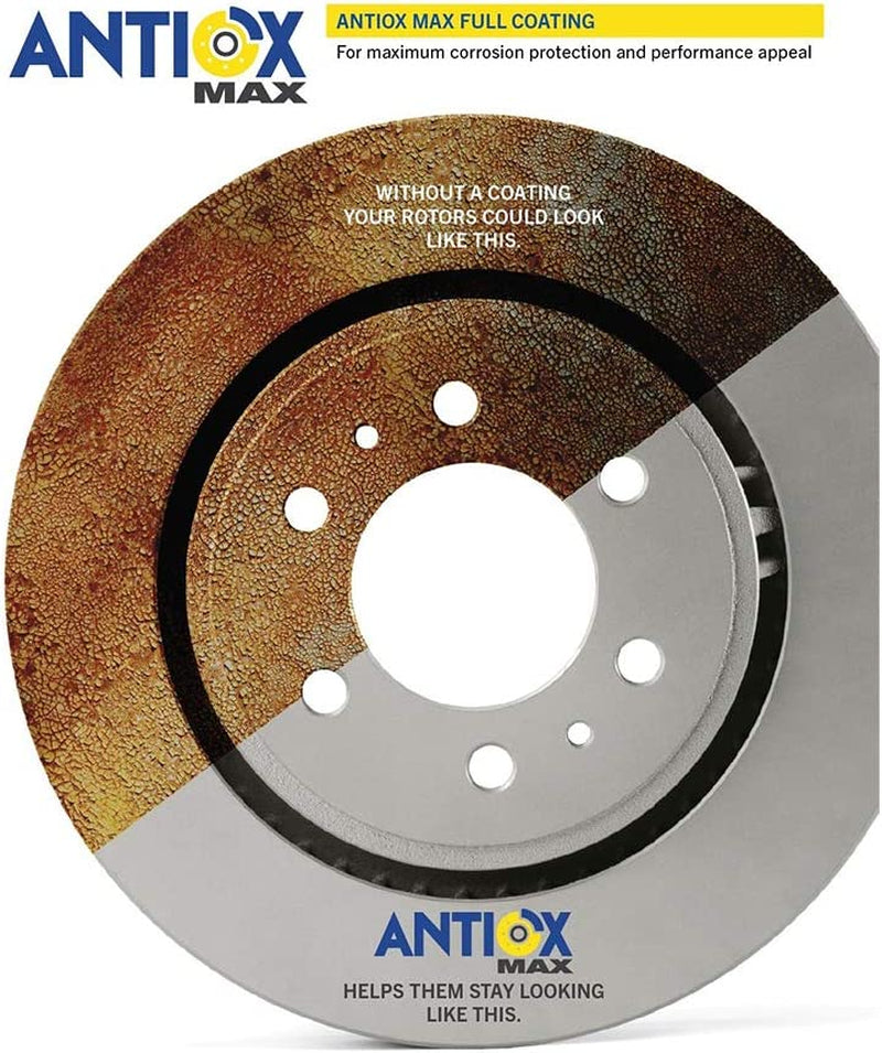 214114GY Antiox Coated Front Brake Rotor Vehicle Replacement Part for Chrysler Aspen, Dodge Durango, Ram 1500, and More (1 Rotor)