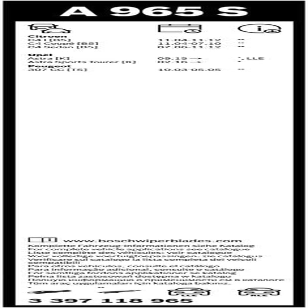 Wiper Blade Aerotwin A965S, Length: 700Mm/600Mm – Set of Front Wiper Blades
