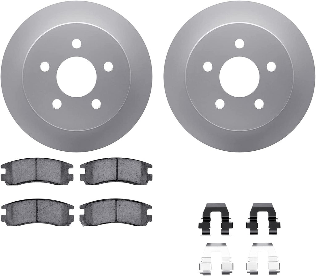 Rear Geospec Brake Rotors with 5000 Advanced Brake Pads Includes Hardware 4512-52026