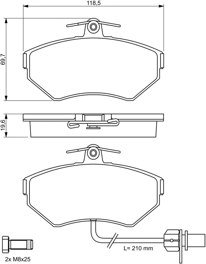 0 986 494 042 Brake Pad Set