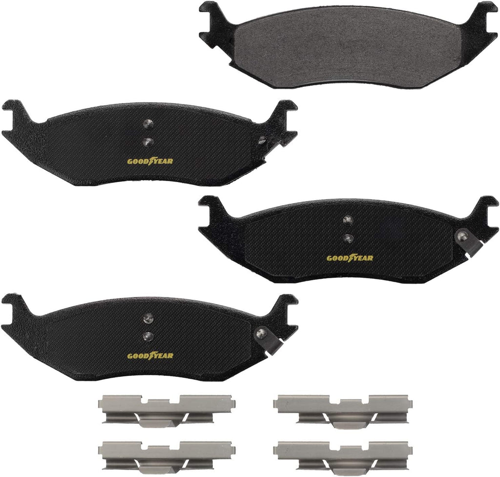 GYD898 Truck and SUV Carbon Ceramic Rear Disc Brake Pads Set Vehicle Replacement Part for Chrysler Aspen, Dodge Dakota, Durango, Ram