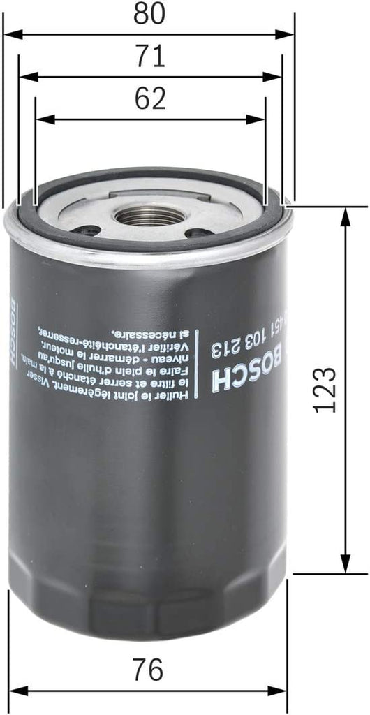 Bosch  Oil Filter, 76Mm