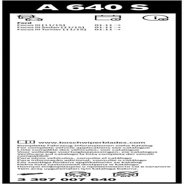 Wiper Blade Aerotwin A640S, Length: 725Mm/725Mm – Set of Front Wiper Blades