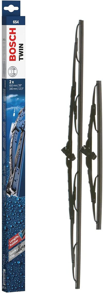 Wiper Blade Twin 654, Length: 650Mm/340Mm – Set of Front Wiper Blades