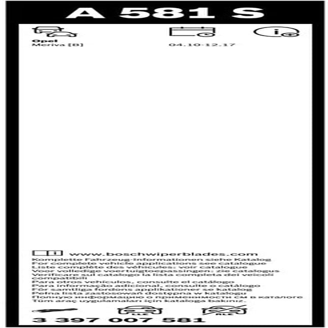 Bosch Wiper Blade Aerotwin A581S, Length: 680Mm/575Mm – Set of Front Wiper Blades