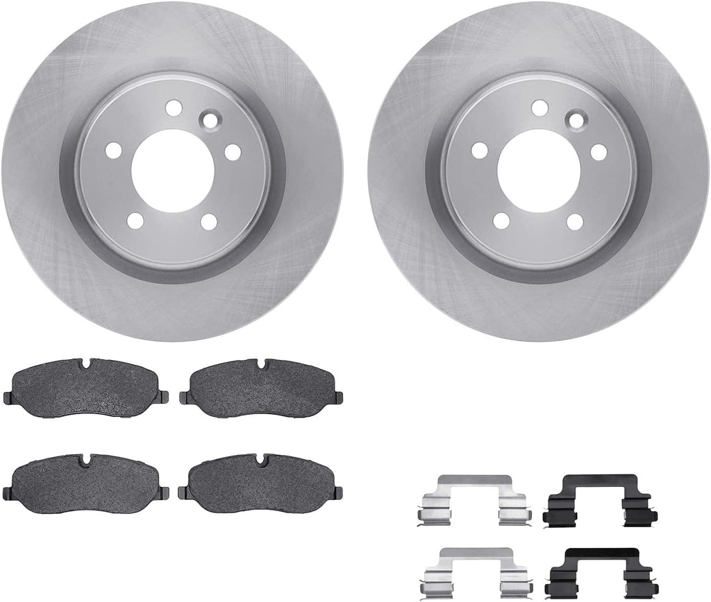 Front Brake Rotors with 5000 Advanced Brake Pads Includes Hardware 6512-11078