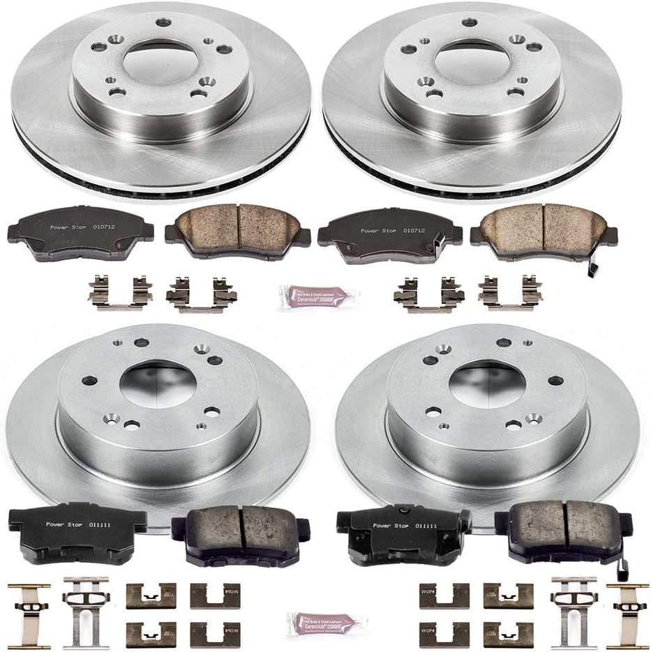 KOE2387 Autospecialty Front and Rear Replacement Brake Kit-Oe Brake Rotors & Ceramic Brake Pads